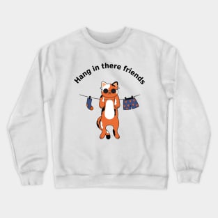 cute orange cat , funny cat, cute pet Crewneck Sweatshirt